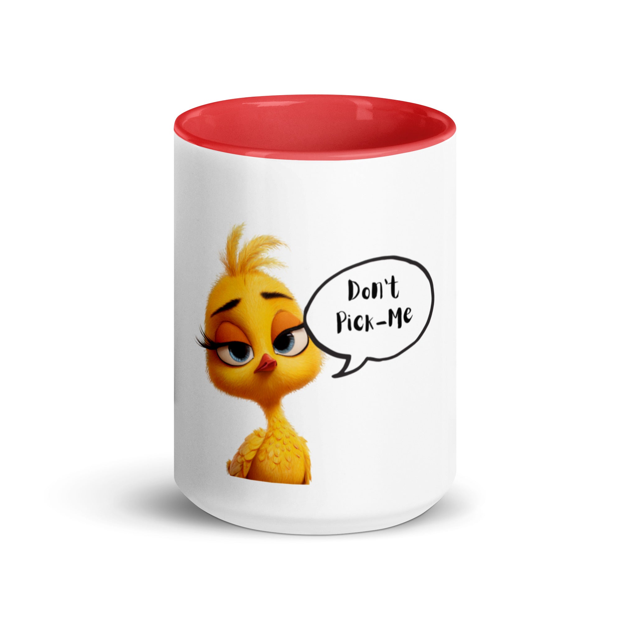 Dont' Pick-Me Red Mug with Color Inside